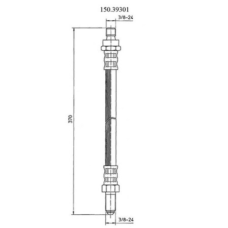 Centric Parts Brake Hose, 150.39301 150.39301